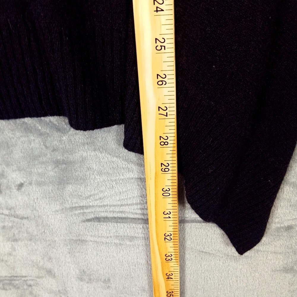 Saks Fifth Avenue Sweater Womens XS Gray Black Cashmere Ombre Tunic V Neck - Picture 5 of 9